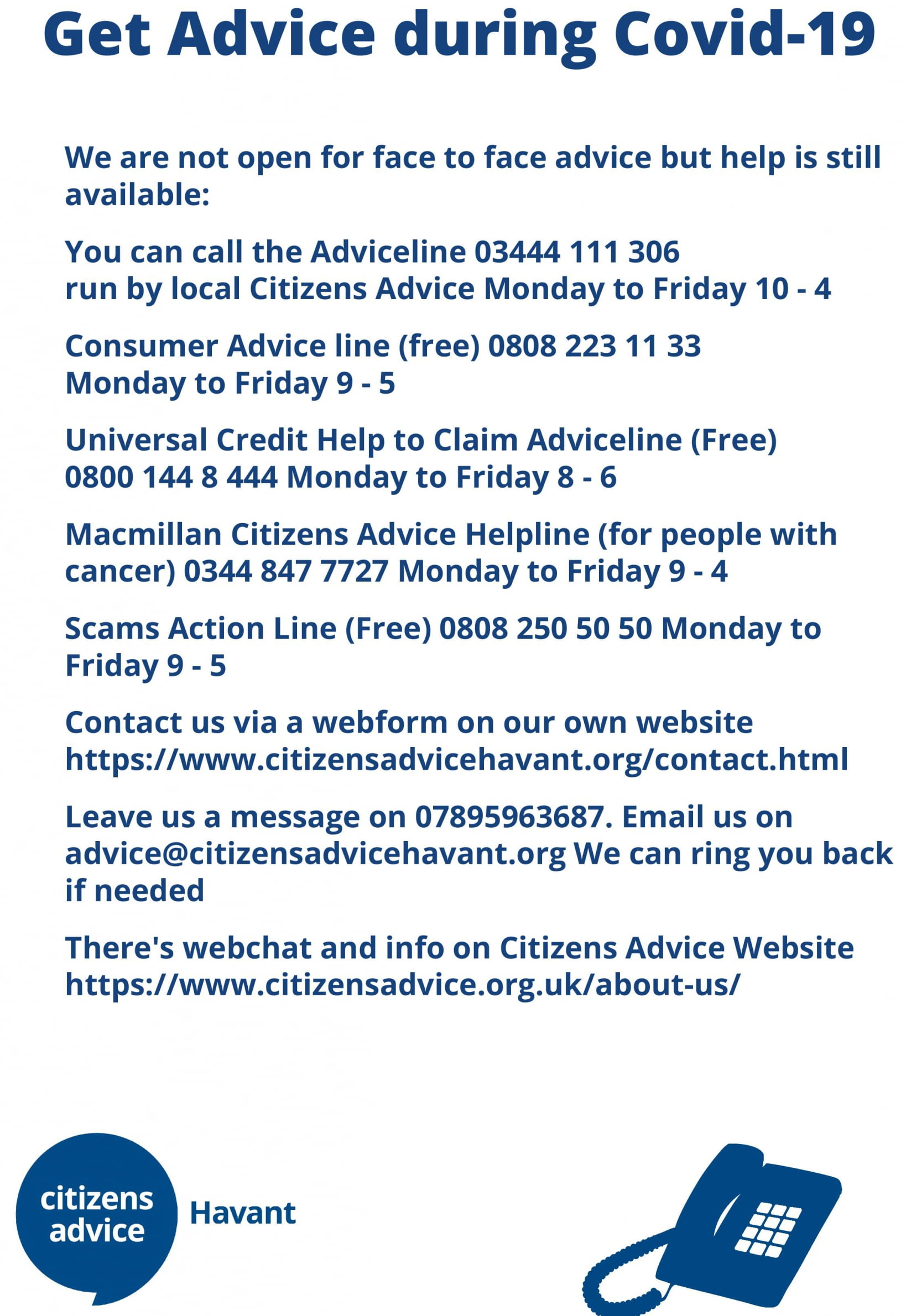 Covid-19 Advice